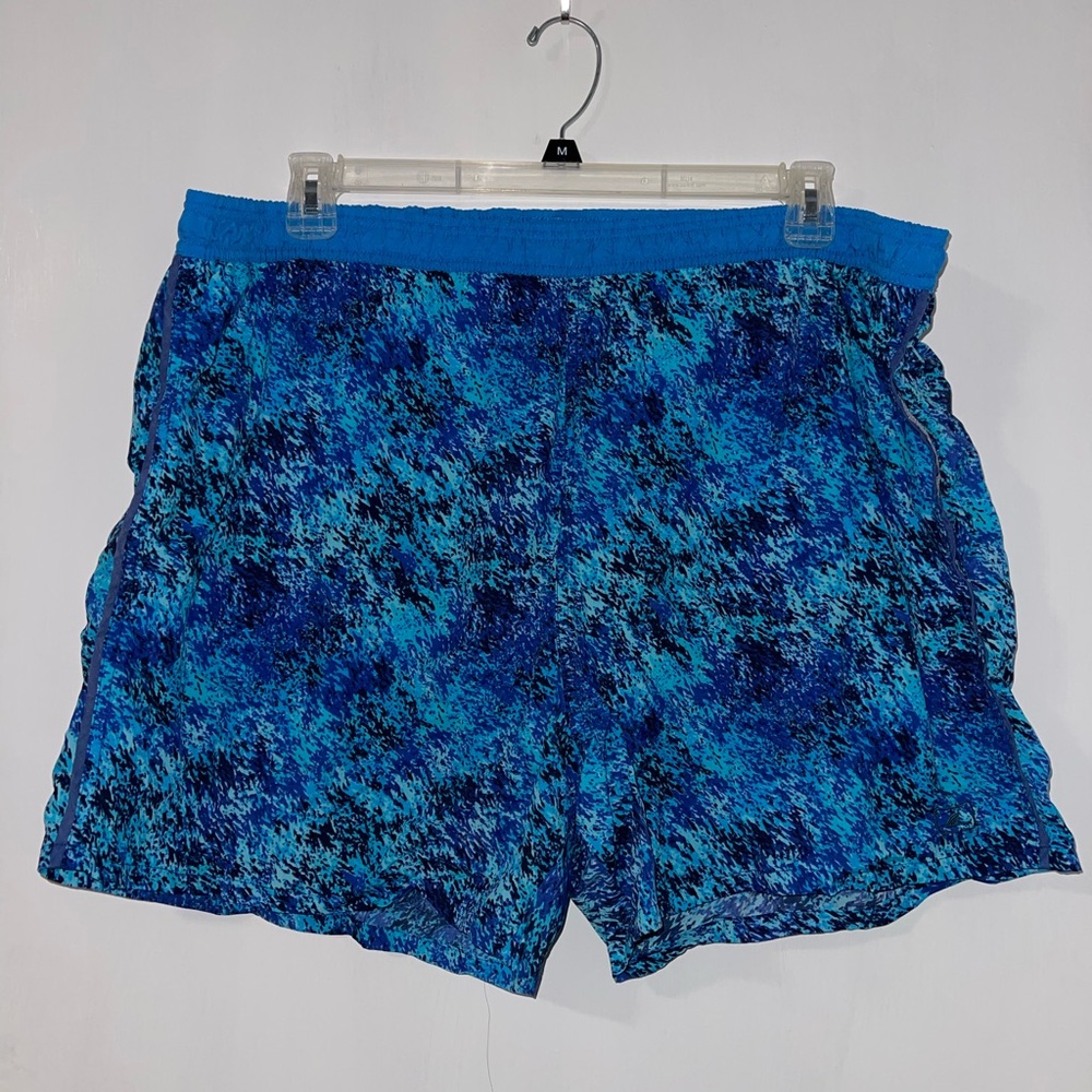 Catalina Blue Swim Trunks with Marbled Design